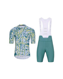 HOLOKOLO Krótka koszulka kolarska i spodenki - COMIC - niebieski/jasnoniebieski